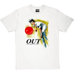 Out! Fast Bowler In Action T-Shirt -Tshirt Store out trevillion tshirt 179 whitetshirt