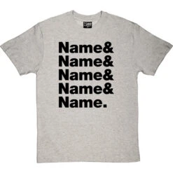 Personalised Line-Up T-Shirt -Tshirt Store personalised line up tshirt 1 lightoxfordtshirt