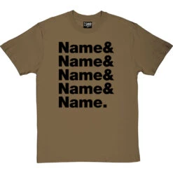 Personalised Line-Up T-Shirt -Tshirt Store personalised line up tshirt 1 olivetshirt