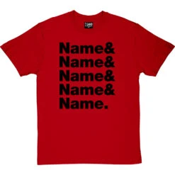 Personalised Line-Up T-Shirt -Tshirt Store personalised line up tshirt 1 redtshirt