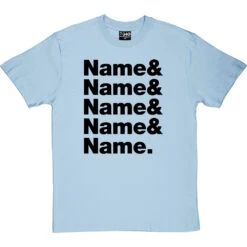 Personalised Line-Up T-Shirt -Tshirt Store personalised line up tshirt 1 skybluetshirt