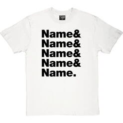 Personalised Line-Up T-Shirt -Tshirt Store personalised line up tshirt 1 whitetshirt