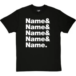 Personalised Line-Up T-Shirt -Tshirt Store personalised line up tshirt 2 blacktshirt