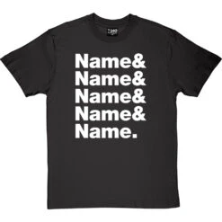 Personalised Line-Up T-Shirt -Tshirt Store personalised line up tshirt 2 charcoaltshirt