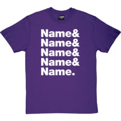 Personalised Line-Up T-Shirt -Tshirt Store personalised line up tshirt 2 purpletshirt