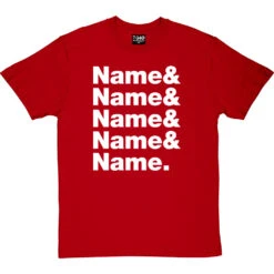 Personalised Line-Up T-Shirt -Tshirt Store personalised line up tshirt 2 redtshirt