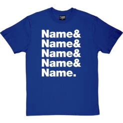 Personalised Line-Up T-Shirt -Tshirt Store personalised line up tshirt 2 royalbluetshirt