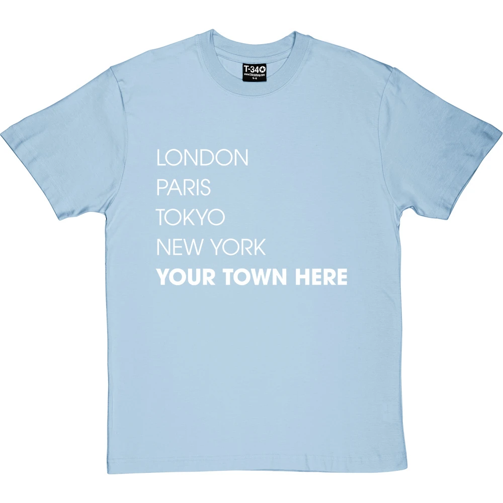 Personalised London, Paris, Tokyo, New York T-Shirt 4 Personalised London, Paris, Tokyo, New York T-Shirt - Image 4