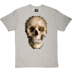 Pixelated Skull T-Shirt -Tshirt Store pixel skull tshirt lightoxfordtshirt