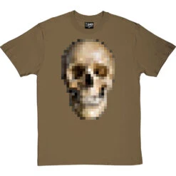 Pixelated Skull T-Shirt -Tshirt Store pixel skull tshirt olivetshirt