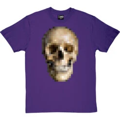 Pixelated Skull T-Shirt -Tshirt Store pixel skull tshirt purpletshirt