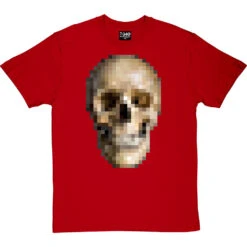 Pixelated Skull T-Shirt -Tshirt Store pixel skull tshirt redtshirt