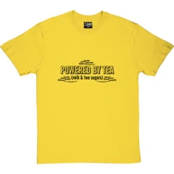 Powered By Tea T-Shirt -Tshirt Store powered by tea tshirt 1 yellowtshirt
