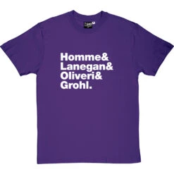 Queens Of The Stone Age Line-Up T-Shirt -Tshirt Store queens of the stone age line up tshirt 2 purpletshirt