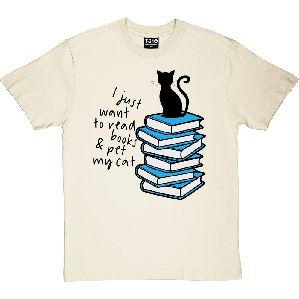 I Just Want To Read Books And Pet My Cat T-Shirt 16 I Just Want To Read Books And Pet My Cat T-Shirt - Image 16