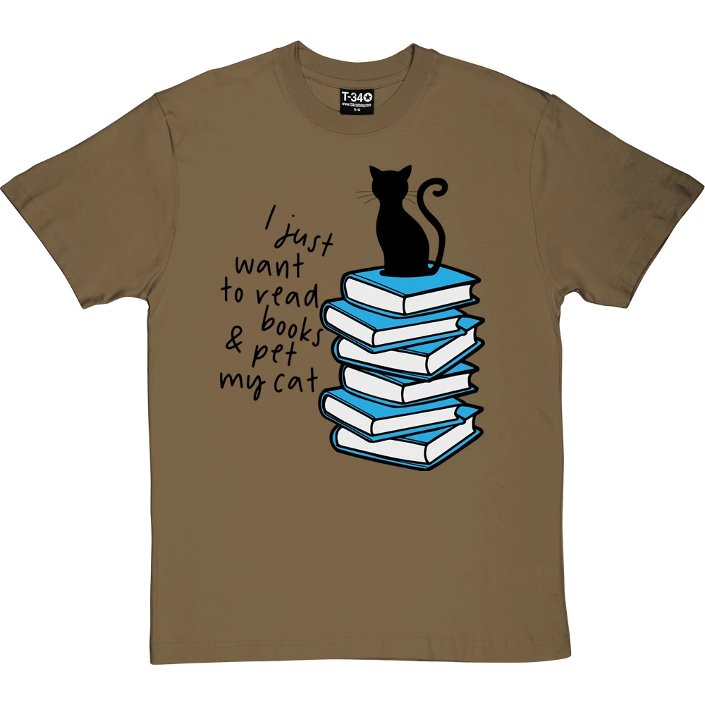 I Just Want To Read Books And Pet My Cat T-Shirt 8 I Just Want To Read Books And Pet My Cat T-Shirt - Image 8