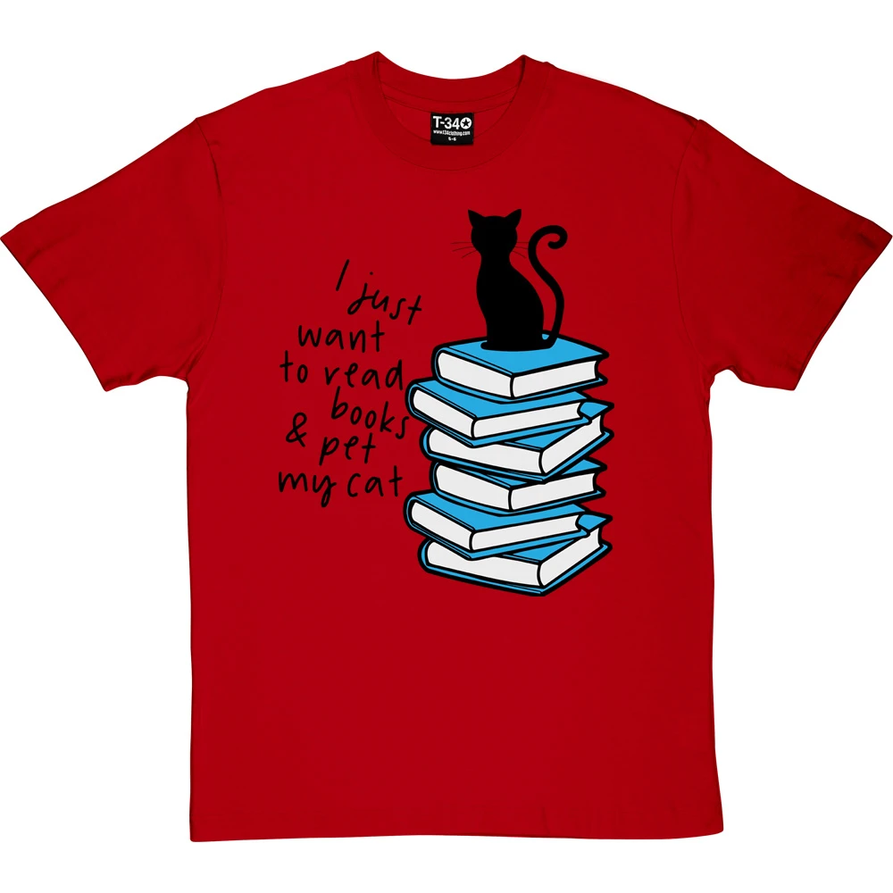 I Just Want To Read Books And Pet My Cat T-Shirt 9 I Just Want To Read Books And Pet My Cat T-Shirt - Image 9