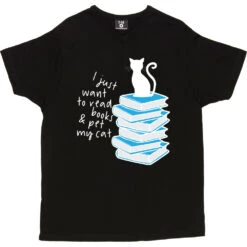 I Just Want To Read Books And Pet My Cat T-Shirt 22 I Just Want To Read Books And Pet My Cat T-Shirt -Tshirt Store read books pet cat tshirt 2 black mens v neck tshirt
