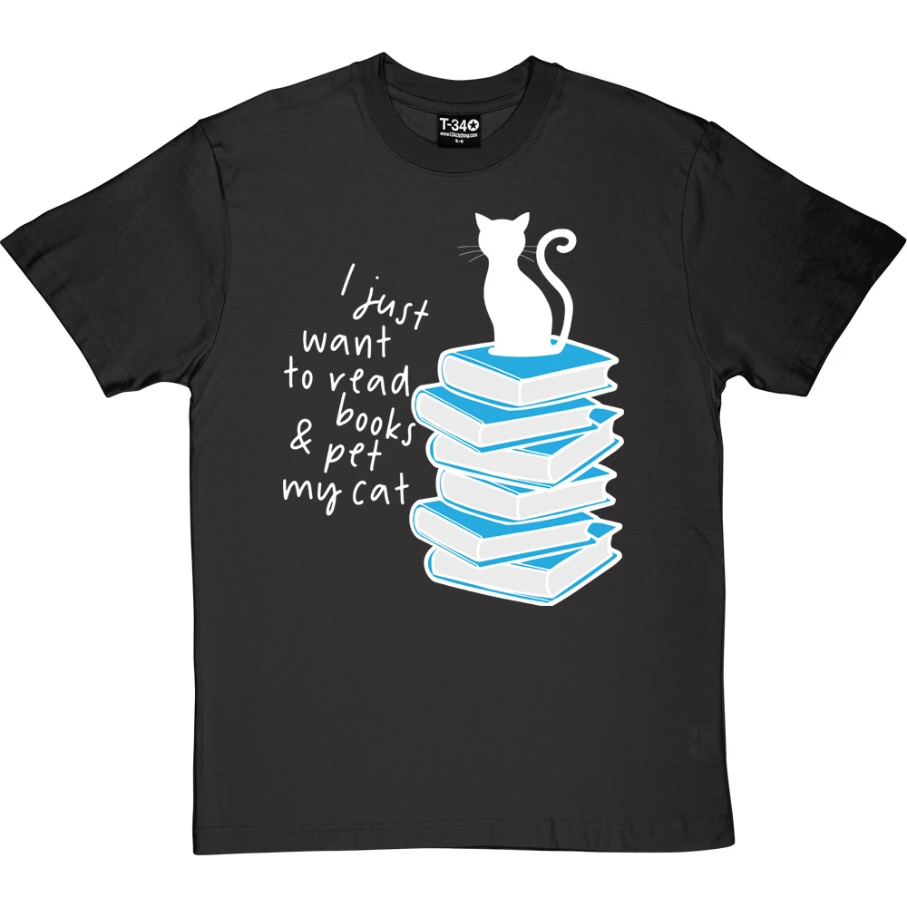 I Just Want To Read Books And Pet My Cat T-Shirt 12 I Just Want To Read Books And Pet My Cat T-Shirt - Image 12