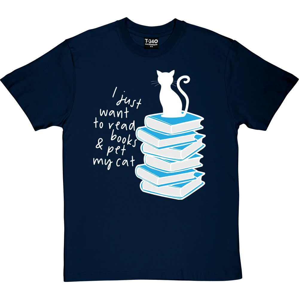 I Just Want To Read Books And Pet My Cat T-Shirt 17 I Just Want To Read Books And Pet My Cat T-Shirt - Image 17