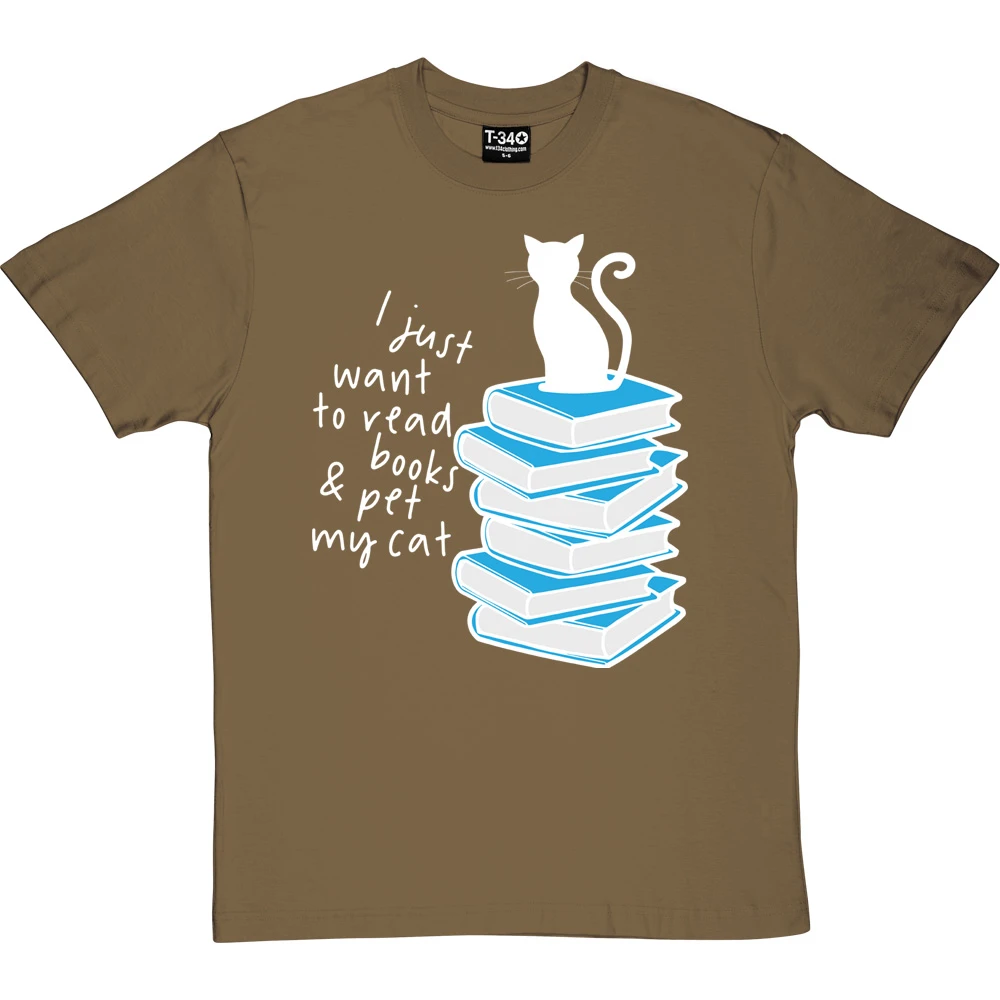 I Just Want To Read Books And Pet My Cat T-Shirt 15 I Just Want To Read Books And Pet My Cat T-Shirt - Image 15