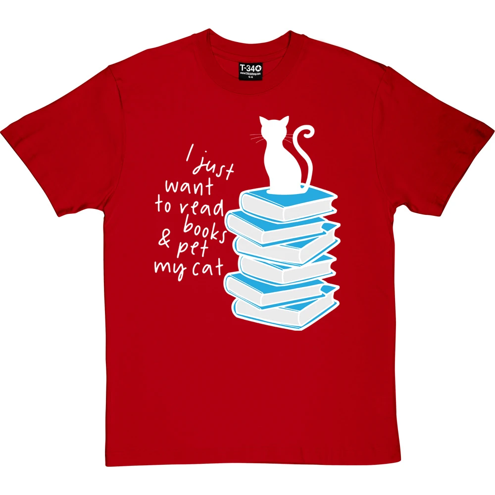 I Just Want To Read Books And Pet My Cat T-Shirt 11 I Just Want To Read Books And Pet My Cat T-Shirt - Image 11