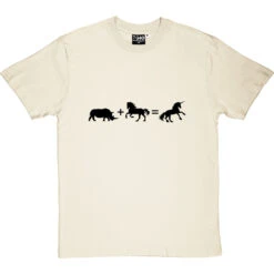 Rhino + Horse = Unicorn T-Shirt -Tshirt Store rhino plus horse equals unicorn tshirt 1 naturaltshirt
