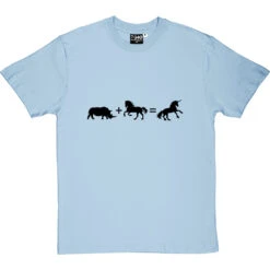 Rhino + Horse = Unicorn T-Shirt -Tshirt Store rhino plus horse equals unicorn tshirt 1 skybluetshirt