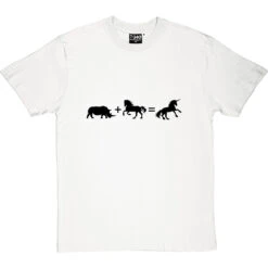 Rhino + Horse = Unicorn T-Shirt -Tshirt Store rhino plus horse equals unicorn tshirt 1 whitetshirt
