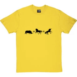 Rhino + Horse = Unicorn T-Shirt -Tshirt Store rhino plus horse equals unicorn tshirt 1 yellowtshirt