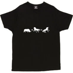 Rhino + Horse = Unicorn T-Shirt -Tshirt Store rhino plus horse equals unicorn tshirt 2 black mens v neck tshirt