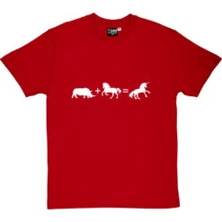 Rhino + Horse = Unicorn T-Shirt -Tshirt Store rhino plus horse equals unicorn tshirt 2 redtshirt