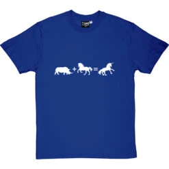 Rhino + Horse = Unicorn T-Shirt -Tshirt Store rhino plus horse equals unicorn tshirt 2 royalbluetshirt