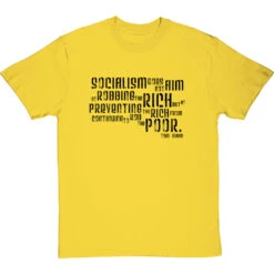 Tom Mann "Robbing The Rich" Quote T-Shirt -Tshirt Store robbing the poor tshirt 1 yellowtshirt