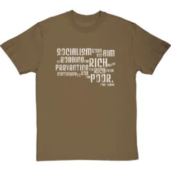 Tom Mann "Robbing The Rich" Quote T-Shirt -Tshirt Store robbing the poor tshirt 2 olivetshirt