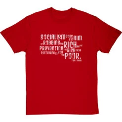 Tom Mann "Robbing The Rich" Quote T-Shirt -Tshirt Store robbing the poor tshirt 2 redtshirt