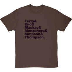 Roxy Music Line-Up T-Shirt -Tshirt Store roxy music line up tshirt 1 hazelnuttshirt