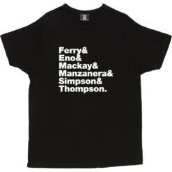 Roxy Music Line-Up T-Shirt -Tshirt Store roxy music line up tshirt 2 black mens v neck tshirt