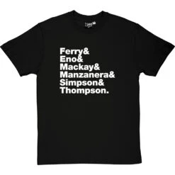 Roxy Music Line-Up T-Shirt -Tshirt Store roxy music line up tshirt 2 blacktshirt