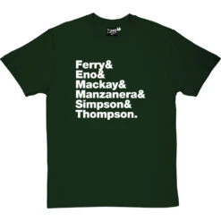 Roxy Music Line-Up T-Shirt -Tshirt Store roxy music line up tshirt 2 bottlegreentshirt