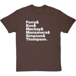 Roxy Music Line-Up T-Shirt -Tshirt Store roxy music line up tshirt 2 hazelnuttshirt
