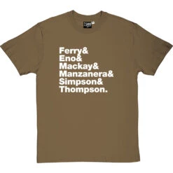 Roxy Music Line-Up T-Shirt -Tshirt Store roxy music line up tshirt 2 olivetshirt