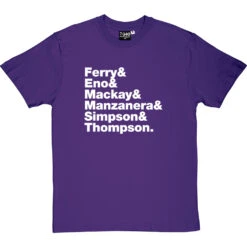 Roxy Music Line-Up T-Shirt -Tshirt Store roxy music line up tshirt 2 purpletshirt