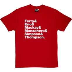 Roxy Music Line-Up T-Shirt -Tshirt Store roxy music line up tshirt 2 redtshirt