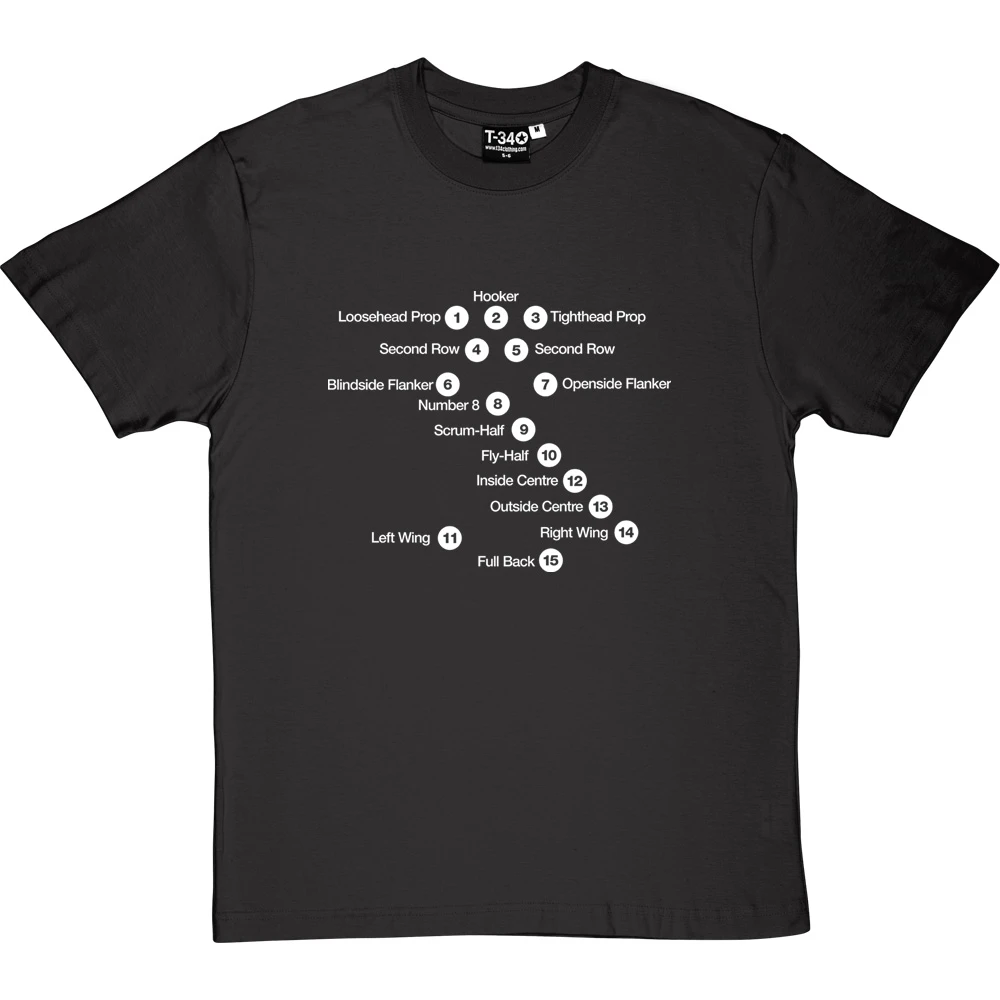 Rugby Union Positions T-Shirt 16 Rugby Union Positions T-Shirt - Image 16