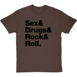 Sex & Drugs & Rock & Roll T-Shirt -Tshirt Store s d rock roll tshirt 1 hazelnuttshirt