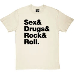 Sex & Drugs & Rock & Roll T-Shirt -Tshirt Store s d rock roll tshirt 1 naturaltshirt