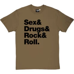 Sex & Drugs & Rock & Roll T-Shirt -Tshirt Store s d rock roll tshirt 1 olivetshirt