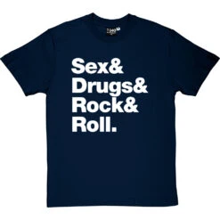 Sex & Drugs & Rock & Roll T-Shirt -Tshirt Store s d rock roll tshirt 2 navybluetshirt