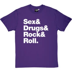 Sex & Drugs & Rock & Roll T-Shirt -Tshirt Store s d rock roll tshirt 2 purpletshirt